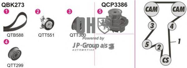 Водяной насос + комплект зубчатого ремня JP GROUP QBPK2731