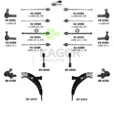 Подвеска колеса KAGER 800052