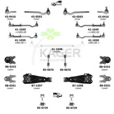 Подвеска колеса KAGER 801044