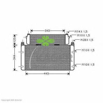масляный радиатор, двигательное масло KAGER 31-3715