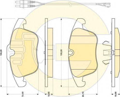 Комплект тормозных колодок, дисковый тормоз GIRLING 24084