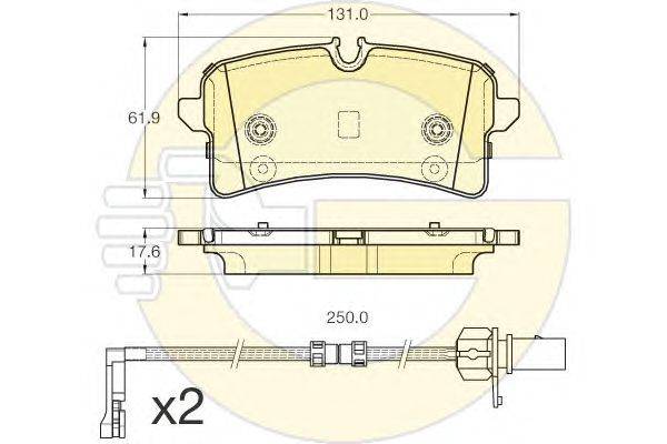 Комплект тормозных колодок, дисковый тормоз GIRLING 6119751