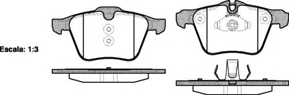 Комплект тормозных колодок, дисковый тормоз KAWE 121700
