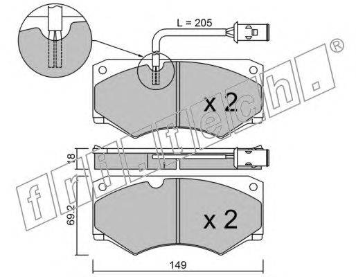 Комплект тормозных колодок, дисковый тормоз fri.tech. 20465
