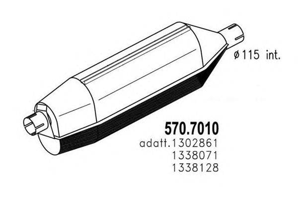 Средний / конечный глушитель ОГ ASSO 570.7010