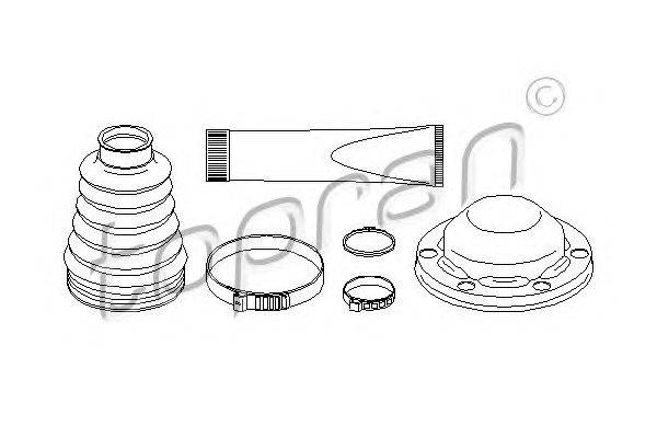 Комплект пылника, приводной вал TOPRAN 111635