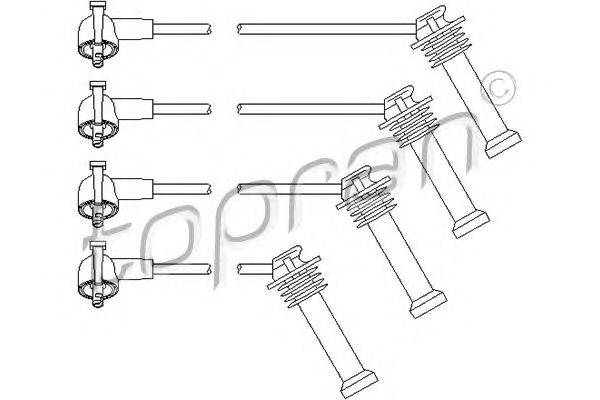 Комплект проводов зажигания TOPRAN 300 703