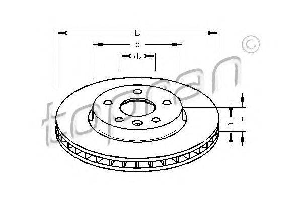 Тормозной диск TOPRAN 207981