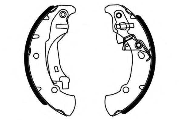 Комплект тормозных колодок; Комплект тормозных колодок, стояночная тормозная система E.T.F. 09-0683