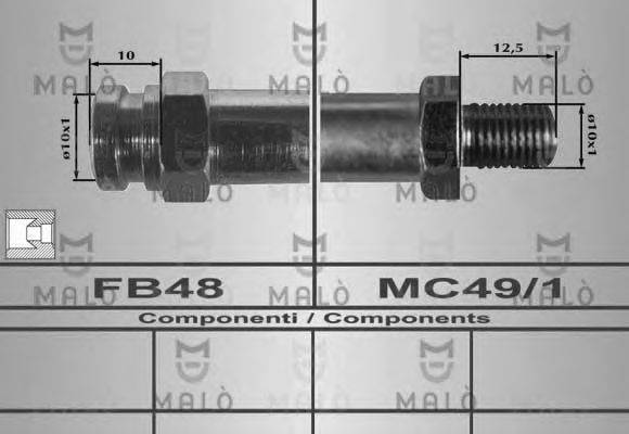 Тормозной шланг MALÒ 80387