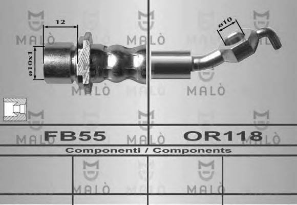 Тормозной шланг MALÒ 80610