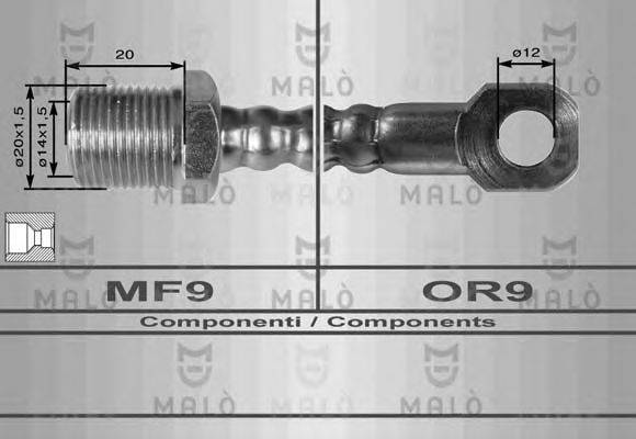 Тормозной шланг MALÒ 8335