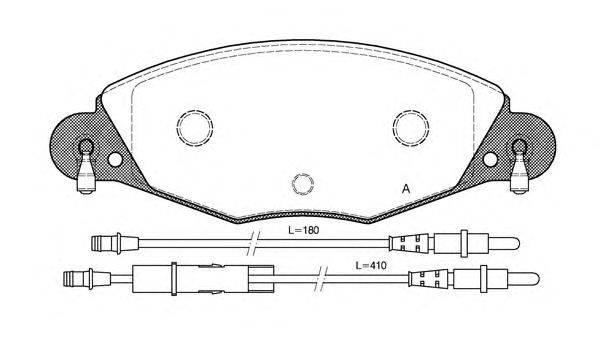 Комплект тормозных колодок, дисковый тормоз OPEN PARTS BPA0827.04