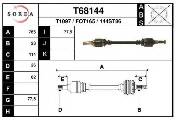 Приводной вал EAI T68144