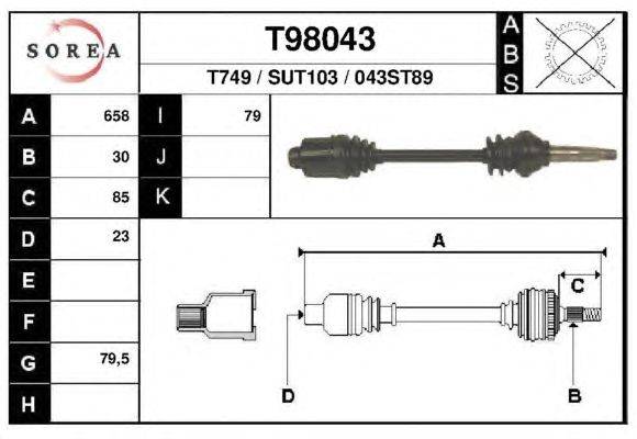 Приводной вал EAI T98043