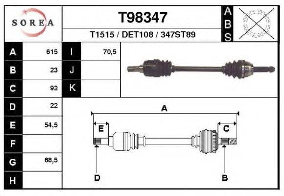 Приводной вал EAI T98347