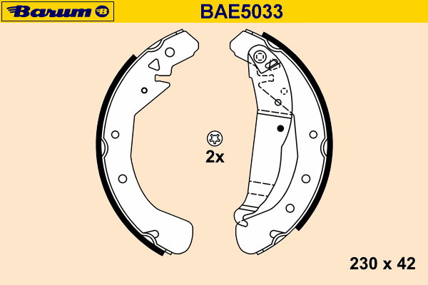 Комплект тормозных колодок BARUM BAE5033
