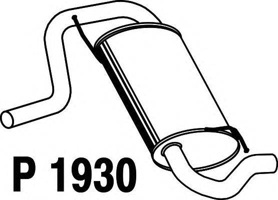 Глушитель выхлопных газов конечный FENNO 1930