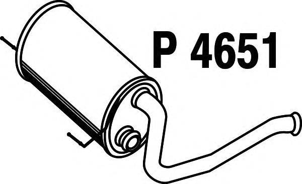Средний глушитель выхлопных газов FENNO P4651