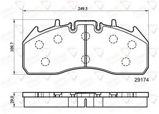 Комплект тормозных колодок, дисковый тормоз PETERS 08633000A