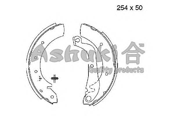 Комплект тормозных колодок ASHUKI 1050-2501