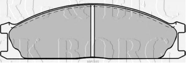 Комплект тормозных колодок, дисковый тормоз BORG & BECK BBP1195
