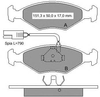 Комплект тормозных колодок, дисковый тормоз VEMA 21195