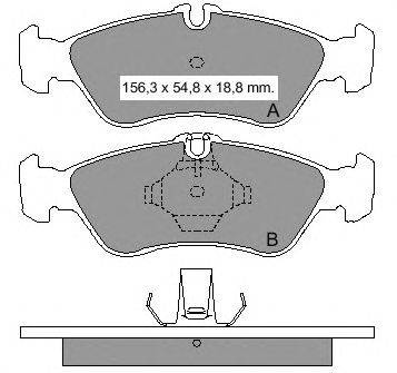 Комплект тормозных колодок, дисковый тормоз MERCEDES-BENZ 0024204020