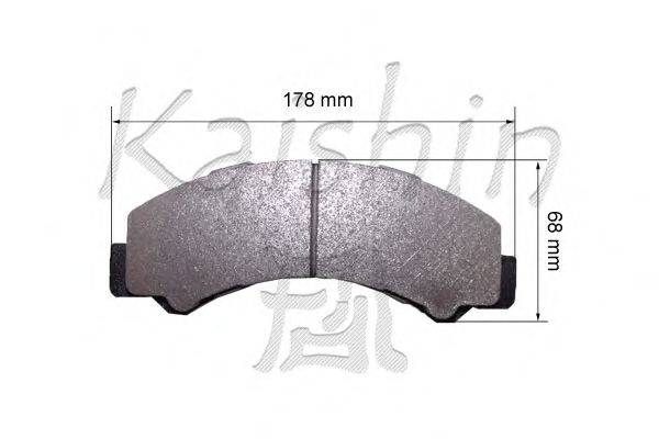 Комплект тормозных колодок, дисковый тормоз KAISHIN D4054