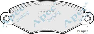 Комплект тормозных колодок, дисковый тормоз APEC braking PAD1041