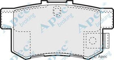 Комплект тормозных колодок, дисковый тормоз APEC braking PAD1066