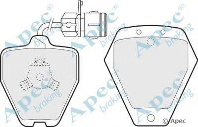 Комплект тормозных колодок, дисковый тормоз APEC braking PAD1078