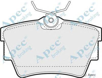 Комплект тормозных колодок, дисковый тормоз APEC braking PAD1089