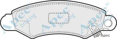 Комплект тормозных колодок, дисковый тормоз APEC braking PAD1094