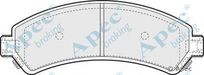 Комплект тормозных колодок, дисковый тормоз APEC braking PAD1176