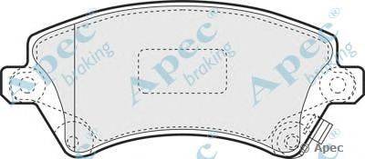 Комплект тормозных колодок, дисковый тормоз APEC braking PAD1223