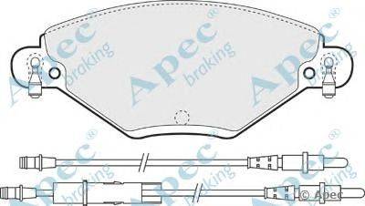 Комплект тормозных колодок, дисковый тормоз APEC braking PAD1259