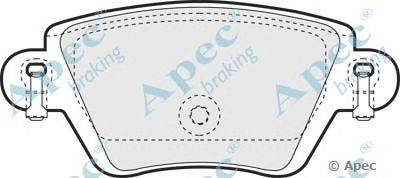 Комплект тормозных колодок, дисковый тормоз APEC braking PAD1295
