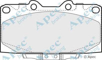 Комплект тормозных колодок, дисковый тормоз APEC braking PAD1304