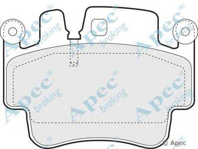 Комплект тормозных колодок, дисковый тормоз APEC braking PAD1409