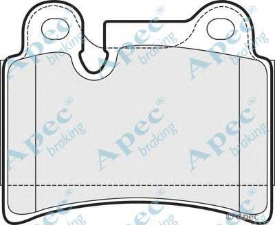 Комплект тормозных колодок, дисковый тормоз APEC braking PAD1523