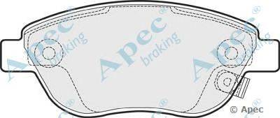 Комплект тормозных колодок, дисковый тормоз APEC braking PAD1533