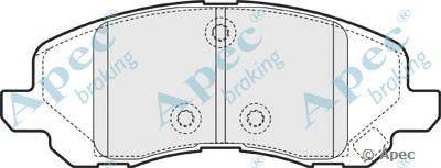 Комплект тормозных колодок, дисковый тормоз APEC braking PAD1544