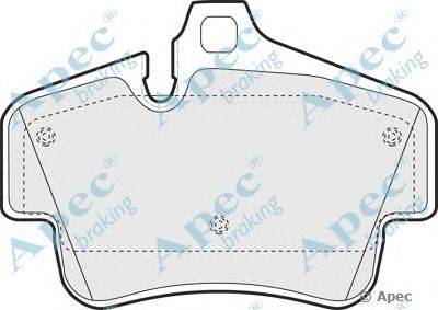 Комплект тормозных колодок, дисковый тормоз APEC braking PAD1628