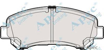 Комплект тормозных колодок, дисковый тормоз APEC braking PAD1869