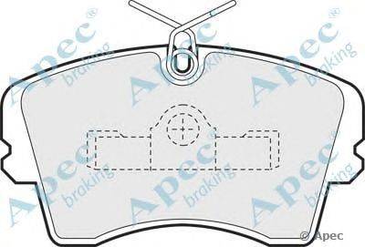 Комплект тормозных колодок, дисковый тормоз APEC braking PAD436