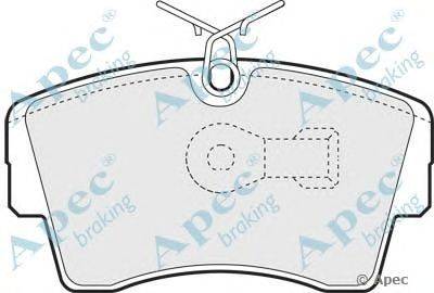 Комплект тормозных колодок, дисковый тормоз APEC braking PAD613