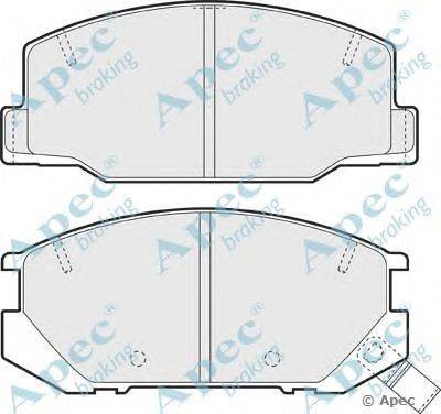 Комплект тормозных колодок, дисковый тормоз APEC braking PAD854