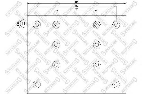 Комплект тормозных башмаков, барабанные тормоза STELLOX 8501013SX