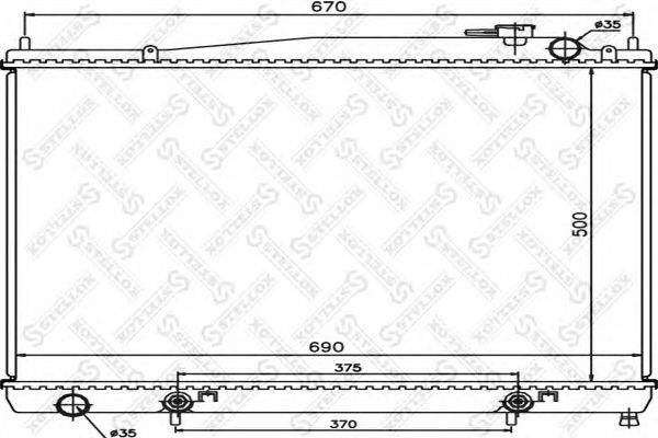 Радиатор, охлаждение двигателя STELLOX 10-25148-SX